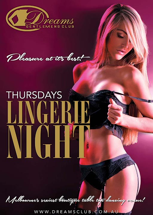 Lingerie Night Thursdays @ Dreams Gentlemen's Club Melbourne (P)